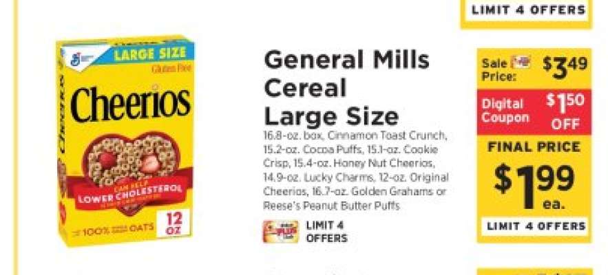 General Mills Cereal Large Size