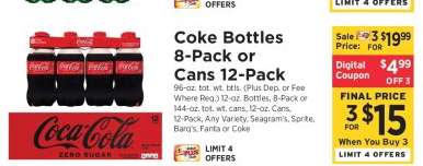 Coke Bottles 8-Pack or Cans 12-Pack