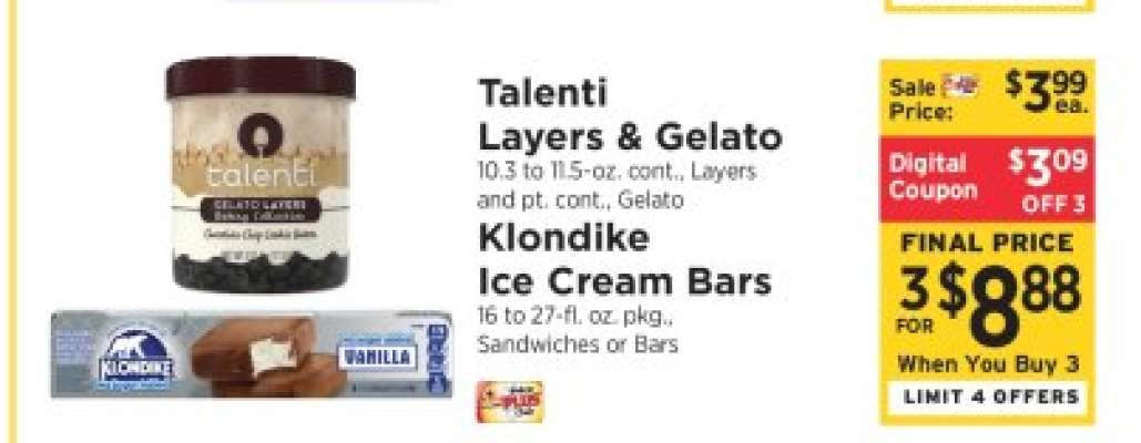 Talenti Layers & Gelato, Klondike Ice Cream Bars