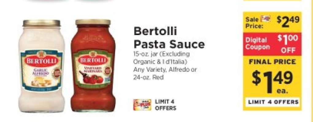 Bertolli Pasta Sauce