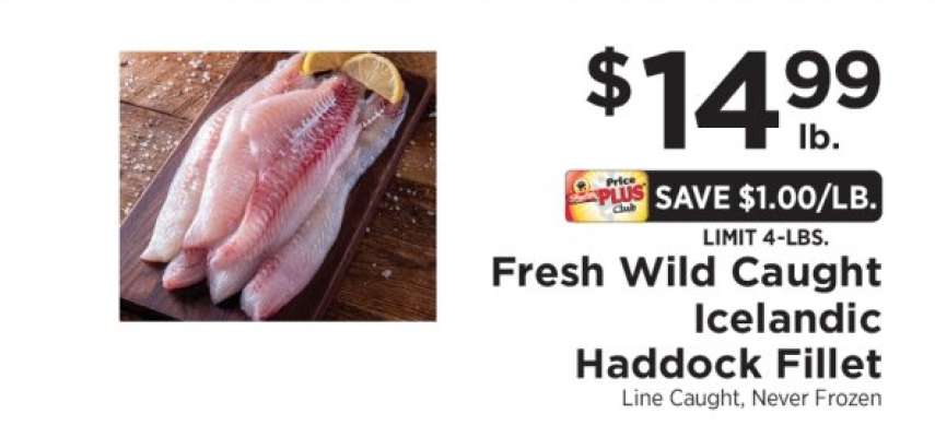 Fresh Wild Caught Icelandic Haddock Fillet