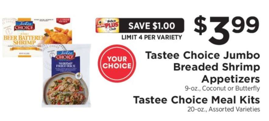 Tastee Choice Jumbo Breaded Shrimp Appetizers / Tastee Choice Meal Kits