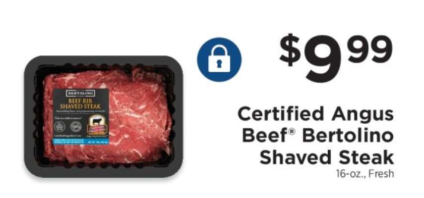 Certified Angus Beef Bertolino Shaved Steak