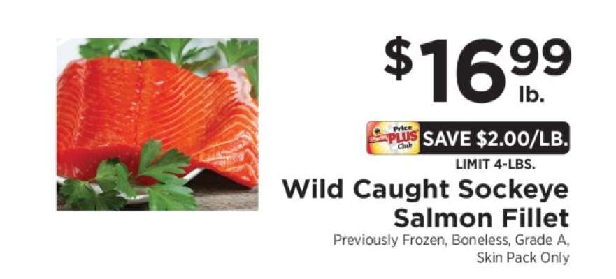 Wild-Caught Sockeye Salmon Fillet