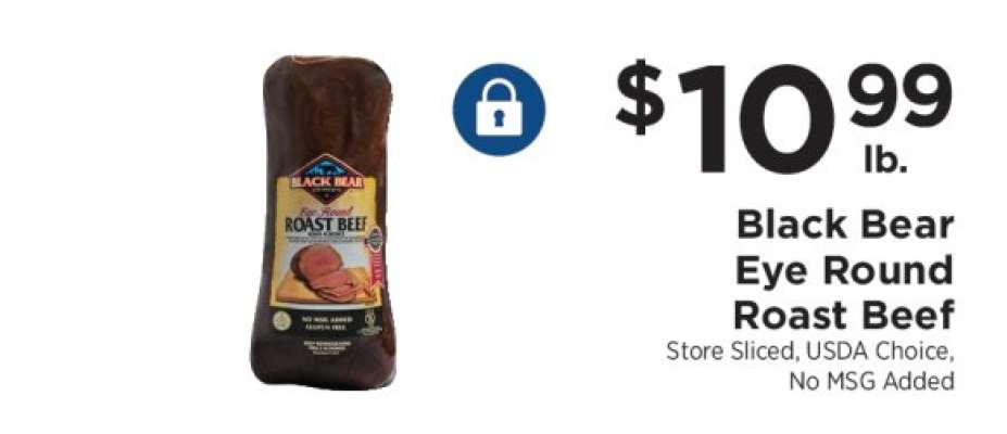 Black Bear Eye Round Roast Beef