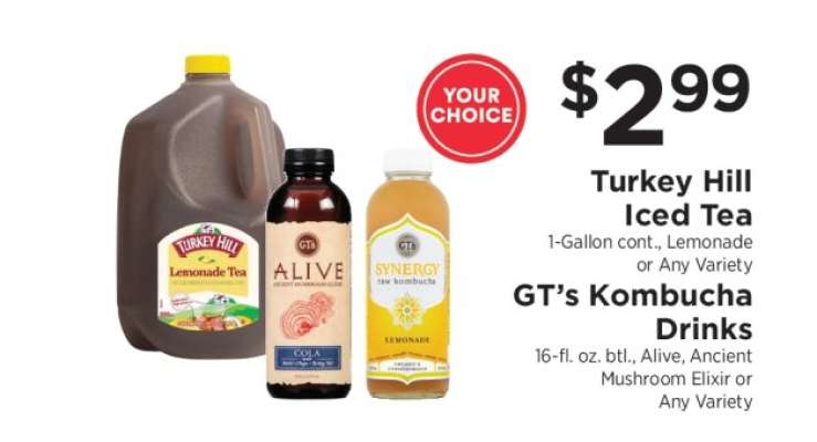 Turkey Hill Iced Tea / GT'S Kombucha Drinks