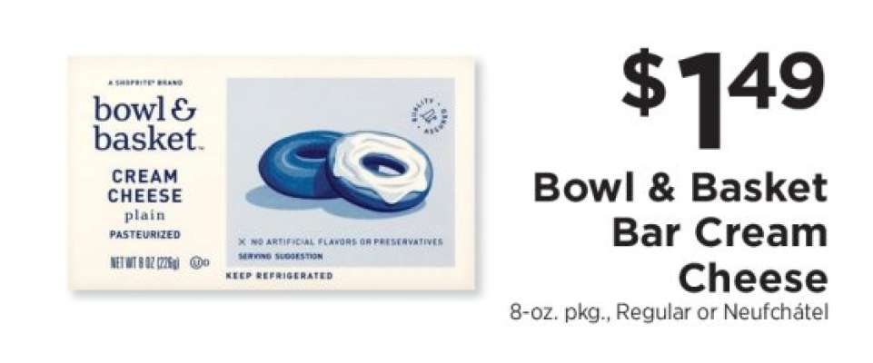 Bowl & Basket Bar Cream Cheese