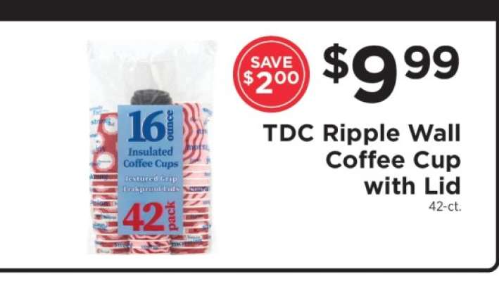 TDC Ripple Wall Coffee Cup with Lid