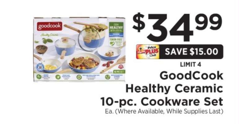 GoodCook Healthy Ceramic 10-Pc. Cookware Set