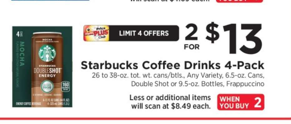 Starbucks Coffee Drinks 4-Pack