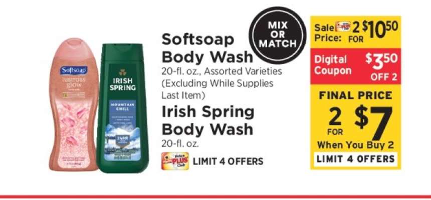 Softsoap Body Wash / Irish Spring Body Wash