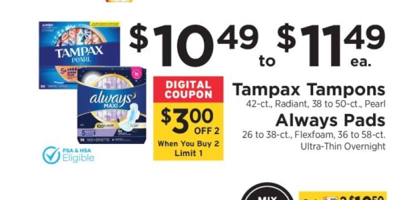 Tampax Tampons & Always Pads