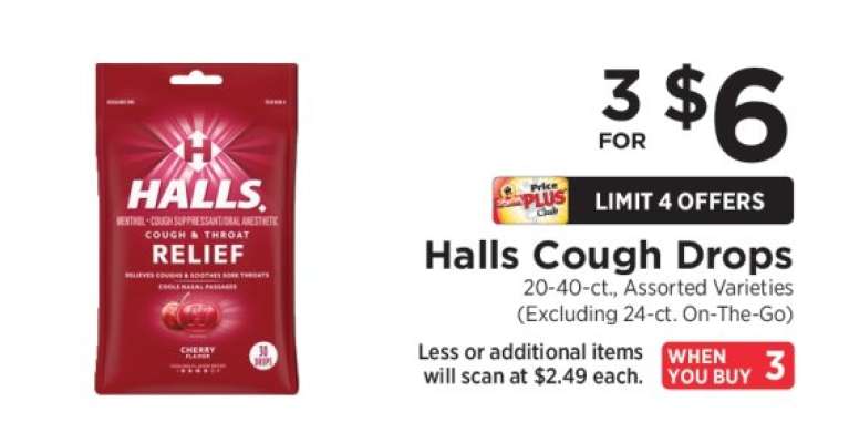 Halls Cough Drops*