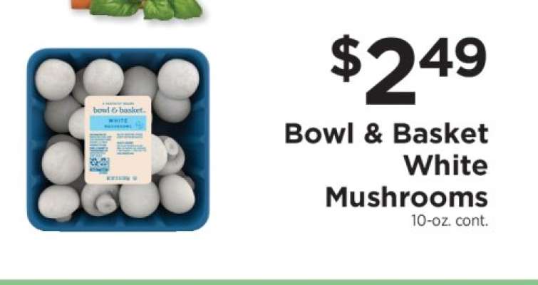 Bowl & Basket White Mushrooms
