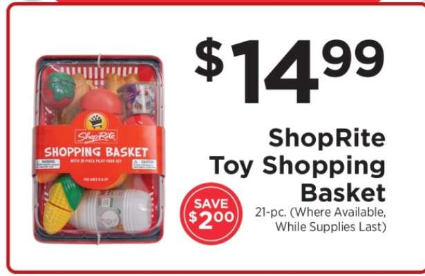 ShopRite Toy Shopping Basket