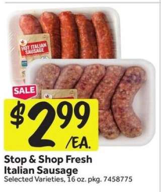 Stop & Shop Fresh Italian Sausage