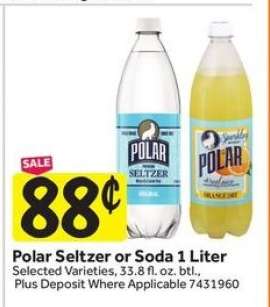 Polar Seltzer or Soda 1 Liter
