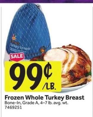 Frozen Whole Turkey Breast