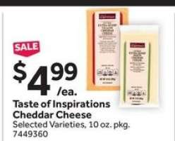 Taste of Inspirations Cheddar Cheese