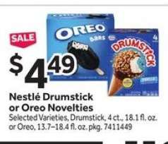 Nestlé Drumstick or Oreo Novelties
