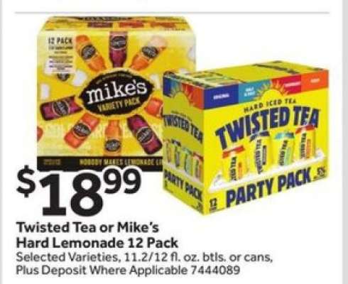 Twisted Tea or Mike's Hard Lemonade 12 Pack