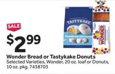 Wonder Bread or Tastykake Donuts
