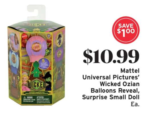 Mattel Universal Pictures' Wicked Ozian Balloons Reveal, Surprise Small Doll