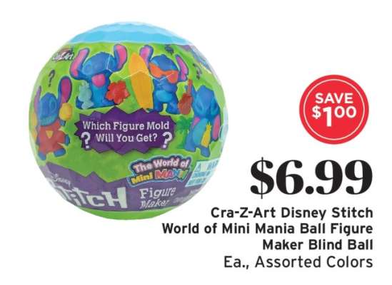 Cra-Z-Art Disney Stitch World of Mini Mania Ball Figure Maker Blind Ball