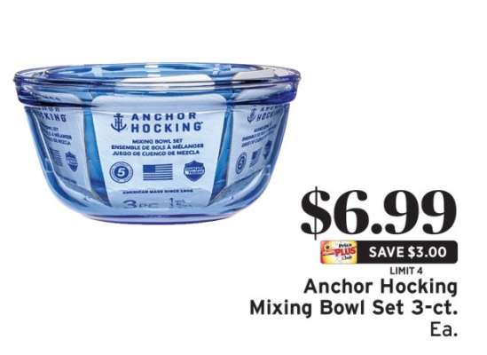Anchor Hocking Mixing Bowl Set 3-ct.