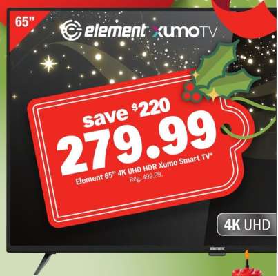 Element 65” 4K UHD HDR Xumo Smart TV