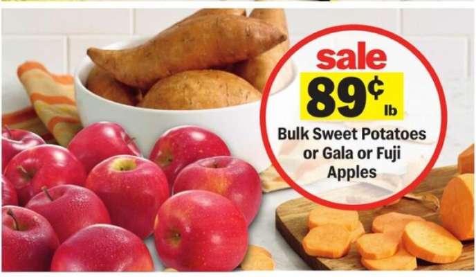 Bulk Sweet Potatoes or Gala or Fuji Apples