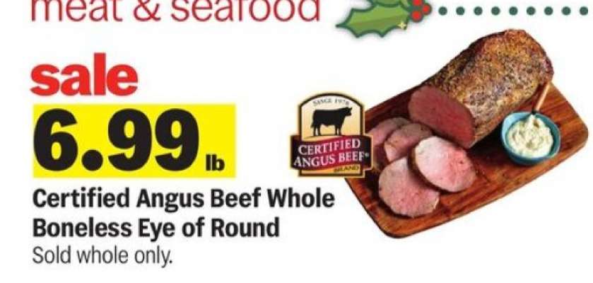 Certified Angus Beef Whole Boneless Eye of Round