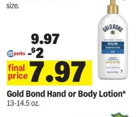 Gold Bond Hand or Body Lotion*