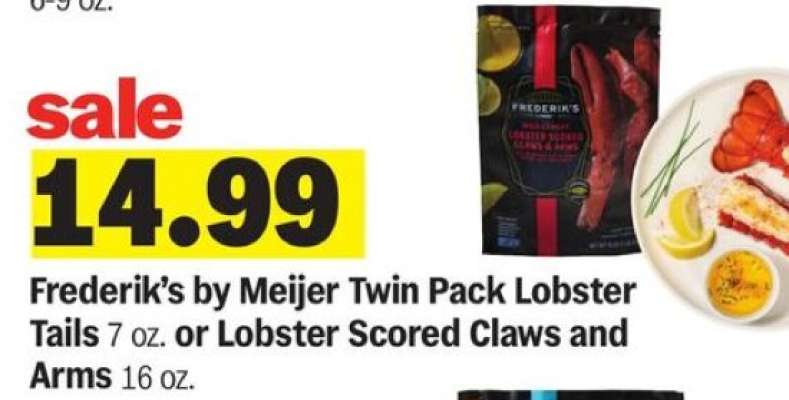 Frederik’s by Meijer Twin Pack Lobster Tails or Lobster Scored Claws and Arms
