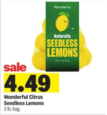 Wonderful Citrus Seedless Lemons