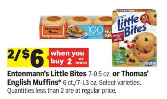 Entenmann's Little Bites or Thomas' English Muffins