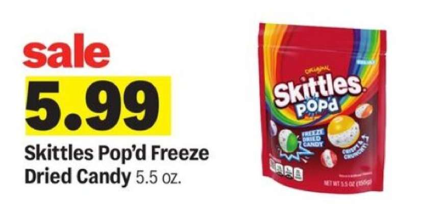 Skittles Pop'd Freeze Dried Candy