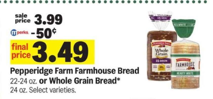 Pepperidge Farm Farmhouse Bread or Whole Grain Bread