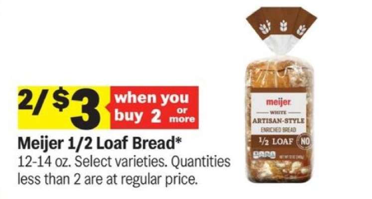 Meijer 1/2 Loaf Bread