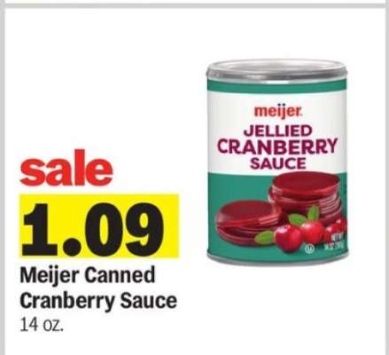 Meijer Canned Cranberry Sauce