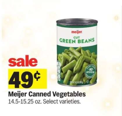 Meijer Canned Vegetables
