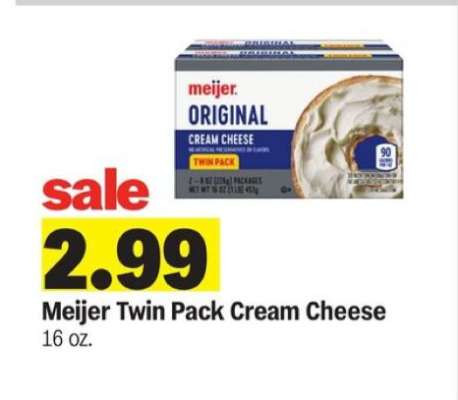 Meijer Twin Pack Cream Cheese