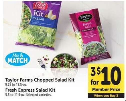 Taylor Farms Chopped Salad Kit & Fresh Express Salad Kit