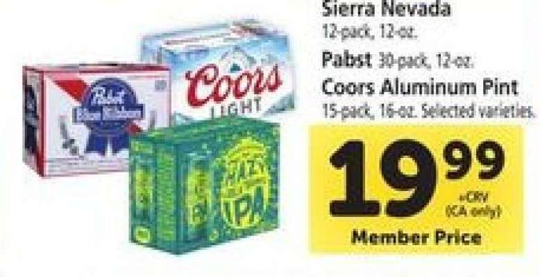 Sierra Nevada, Pabst, Coors Aluminum Pint