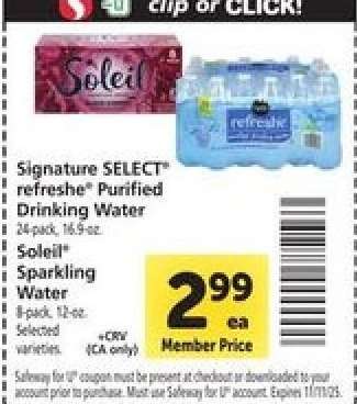 Signature Select Refreshe Purified Drinking Water