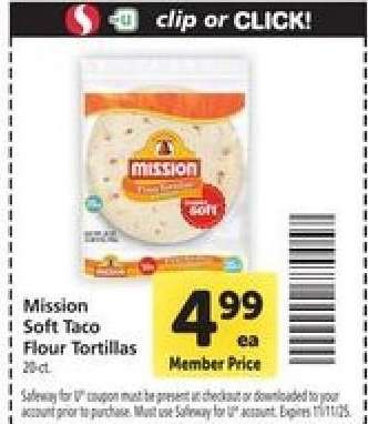 Mission Soft Taco Flour Tortillas