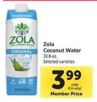 Zola Coconut Water