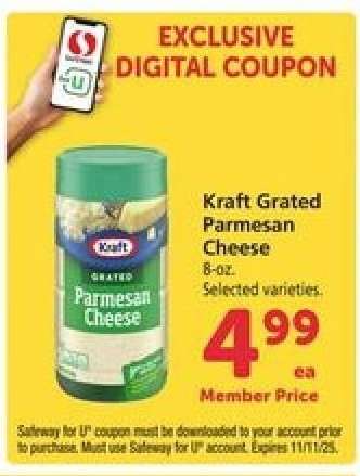 Kraft Grated Parmesan Cheese