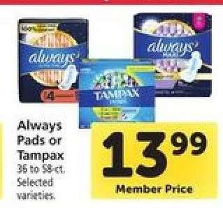 Always Pads or Tampax