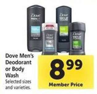 Dove Men's Deodorant or Body Wash